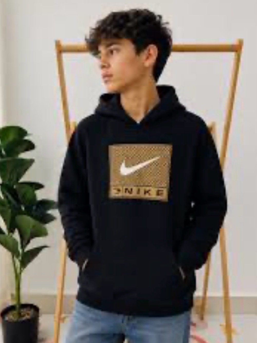 Nike Black Hoodie Toddler 3 Brand Russell Wilson with Gold Logo Box